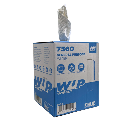 HUD WipeUp 7560 Box of Cleaning Wipes - 200 9"x11" sheets per box