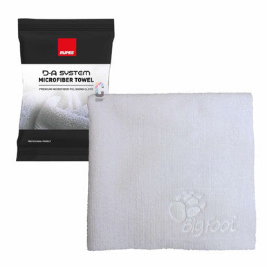 MICROFIBER TOWEL, WHITE, DUAL-PILE, 16