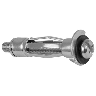 Au-ve-co® 12832 Long Hollow Wall Anchor, Imperial, 1/4 in OAL, 5/8 to 1-1/4 in Thick Wall