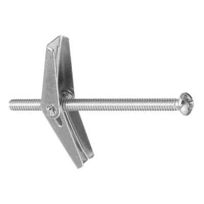 Au-ve-co® 10011 Spring Wing Toggle Bolt, Imperial, #6-32 Thread, 3 in OAL, Mushroom Head