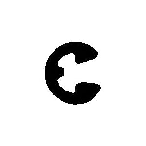 Au-ve-co® 10132 E Type Retaining Ring, 11/64 in Dia Shaft, 0.127 in Dia Groove, Oil/Phosphate-Coated