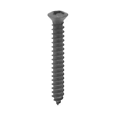 Au-ve-co® 10168 Tapping Screw, #8 Thread, 1-1/4 in OAL, Phillips Oval Head, Black Oxide
