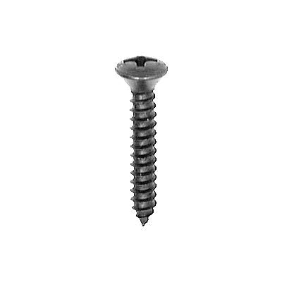 Au-ve-co® 10167 Tapping Screw, #8 Thread, 1 in OAL, Phillips Oval Head, Black Oxide