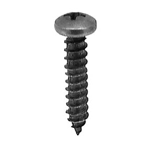 Au-ve-co® 10181 Tapping Screw, #8 Thread, 3/4 in OAL, Phillips Pan Head, Black Oxide