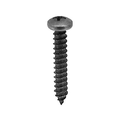 Au-ve-co® 10182 Tapping Screw, #8 Thread, 1 in OAL, Phillips Pan Head, Black Oxide
