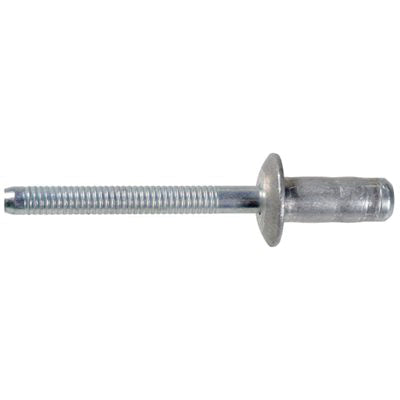 Au-ve-co® AVEX® 17655 Dome Head Blind Rivet, 21/32 in L, 1/4 in Dia, Up to 11/32 in Grip, Aluminum