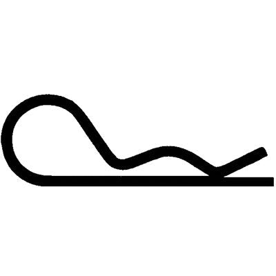 Au-ve-co® 10392 Hair Cotter Pin, 3/8 to 1/2 in Dia, 1-9/16 in OAL, Zinc-Plated