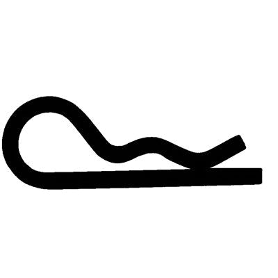 Au-ve-co® 10393 Hair Cotter Pin, 1/2 to 3/4 in Dia, 1-15/16 in OAL, Zinc-Plated