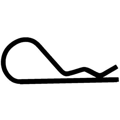 Au-ve-co® 10394 Hair Cotter Pin, 1/4 to 5/8 in Dia, 2-5/16 in OAL, Zinc-Plated