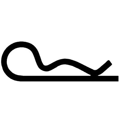 Au-ve-co® 10395 Hair Cotter Pin, 5/8 to 7/8 in Dia, 2-1/2 in OAL, Zinc-Plated