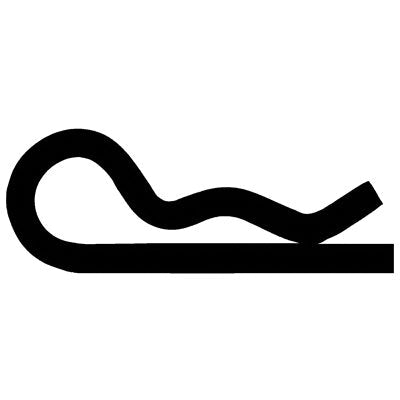 Au-ve-co® 10397 Hair Cotter Pin, 7/8 to 1 in Dia, 3-15/16 in OAL, Zinc-Plated