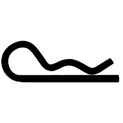 Au-ve-co® 10398 Hair Cotter Pin, 3/4 to 1 in Dia, 4 in OAL, Zinc-Plated