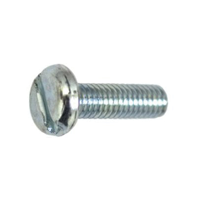 Au-ve-co® 14391 Machine Screw, M6x1 Thread, 10 mm OAL, Slotted Pan Head, Zinc-Plated