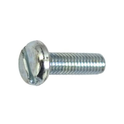 Au-ve-co® 10436 Machine Screw, M6x1 Thread, 10 mm OAL, Slotted Pan Head, Zinc-Plated