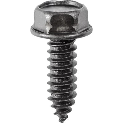 Au-ve-co® 10714 Tapping Screw, System of Measurement: Imperial, 5/16-12 Thread, 1 in L, Hex Washer Head, Black Oxide