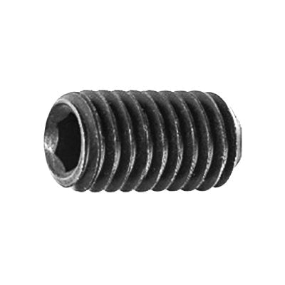 Au-ve-co® 11024 Cup Point Socket Setscrew, M8x1.25 Thread, 20 mm OAL, Heat Treated Alloy Steel, Plain