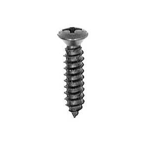 Au-ve-co® 11084 Tapping Screw, #10 Thread, 1/2 in OAL, Phillips Oval Head, Black Oxide