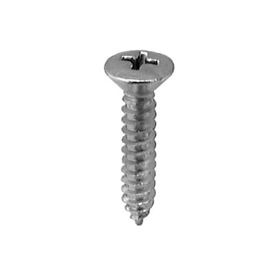 Au-ve-co® 11088 Tapping Screw, #10 Thread, 1 in OAL, Phillips Oval Head, Black Oxide
