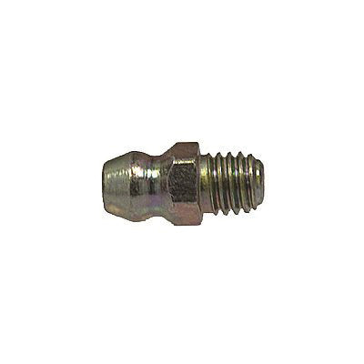 Au-ve-co® 15426 Straight Grease Fitting, M6x1 Thread, Plated, 14 mm OAL