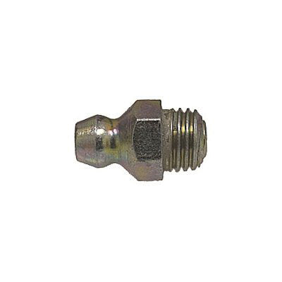 Au-ve-co® 15125 Short Straight Grease Fitting, M8x1 Thread, Plated, 15 mm OAL