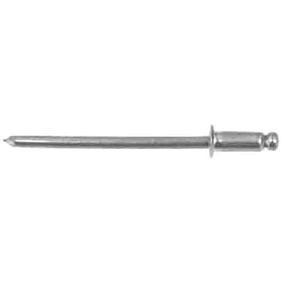 Au-ve-co® 11105 Panel Rivet, 1/8 in Dia Rivet, 3/16 in Dia Flange, 3/16 to 1/4 in Panel Grip, Stainless Steel