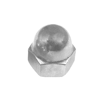 Au-ve-co® 11179 Acorn Cap Nut, Imperial, 8-32 Thread, 5/16 in W, Steel, Nickel-Plated