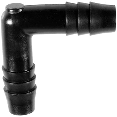 Au-ve-co® 11224 Elbow Hose Fitting, 3/8 in Hose Barbed x 3/8 in Hose Barbed, Polyethylene