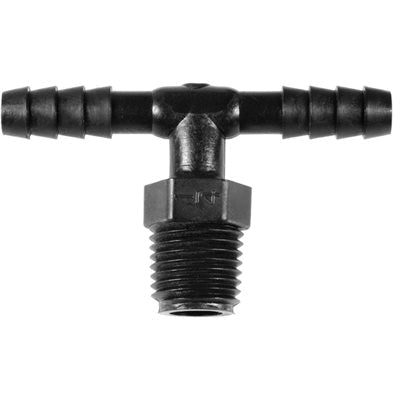Au-ve-co® 11226 Hose Tee, 1/4 in Hose Barb x 1/4 in Hose Barb x 1/4 in NPT, Polyethylene
