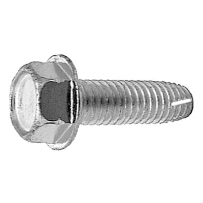 Au-ve-co® 11296 Thread Cutting Tapping Screw, 3/8-16 Thread, 1-1/4 in OAL, Hex Washer Head, Bright Zinc Chromate