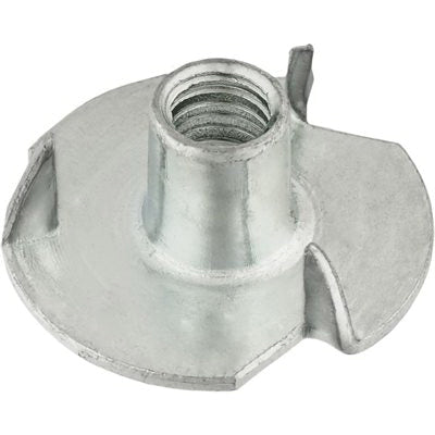 Au-ve-co® TEENUT® 11332 Straight Prongs Round Base Teenut, Imperial, 1/4-20 Thread, 0.306 to 0.311 in Dia Barrel, Plain