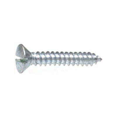 Au-ve-co® 1149 Tapping Screw, #8 Thread, 3/4 in OAL, Slotted Oval Head, Bright Zinc Chromate