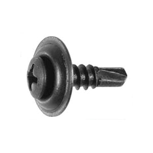 Au-ve-co® 11454 Tapping Screw With Countersunk Washer, #8 Thread, 5/8 in OAL, Phillips Oval, Sems® Head
