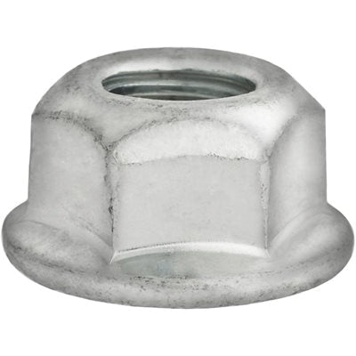 Au-ve-co® 11709 Flange Lock Nut, System of Measurement: Metric, M8x1.25 Thread, 13 mm Width Across Flat, 8.5 mm H, Zinc