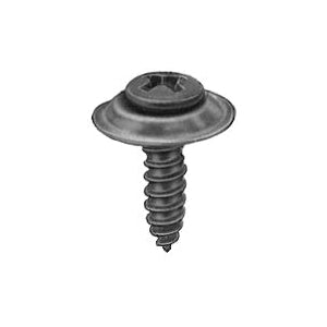 Au-ve-co® 16930 Tapping Screw With Countersunk Washer, #8 Thread, 1/2 in OAL, Phillips Oval, Sems® Head, Black Oxide