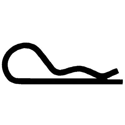 Au-ve-co® 11872 Hair Cotter Pin, 3/8 to 1/2 in Dia, 1-9/16 in OAL, Zinc-Plated