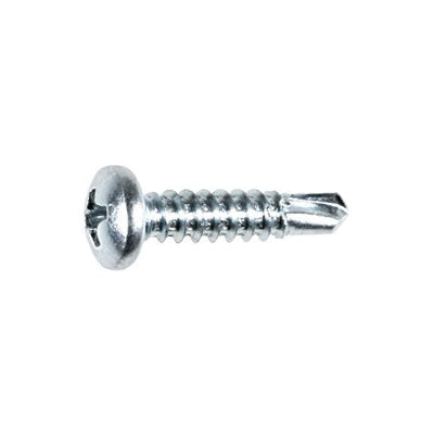 Au-ve-co® 11905 Tapping Screw, #12 Thread, 1 in OAL, Phillips Pan Head, Zinc-Plated