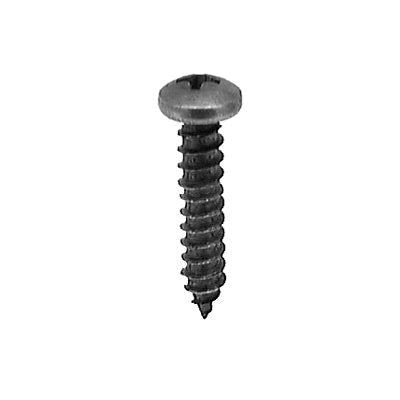 Au-ve-co® 11919 Tapping Screw, #6 Thread, 1 in OAL, Phillips Pan Head, Black Oxide