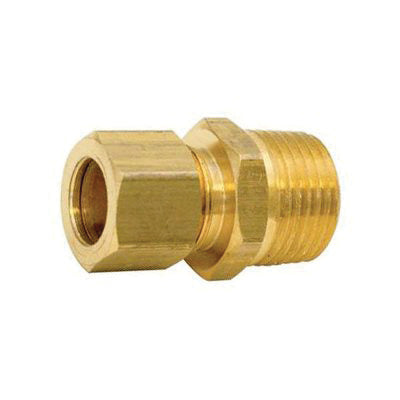 Au-ve-co® 119 Connector, 1/8 in Compression Tube x 1/8 in MNPT, Brass