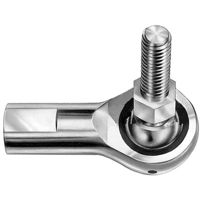 Au-ve-co® 12035 Female Rod End With Stud Ball Joint, 1.687 in OAL, Low Carbon Steel, Dichromate