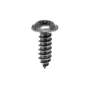 Au-ve-co® 12061 Tapping Screw, System of Measurement: Metric, M4x2x1.41 Thread, 13 mm L, Round Washer Head, Pozi Drive
