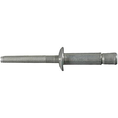 Au-ve-co® Monobolt® 12084 Protruding Head Blind Rivet, 0.55 in L, 1/4 in Dia, 0.08 to 0.375 in Grip, Steel
