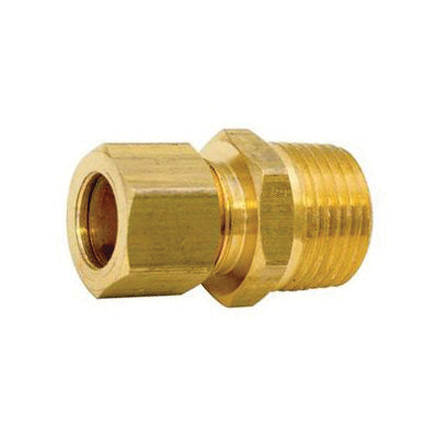 Au-ve-co® 125 Connector, 3/8 in Compression Tube x 1/8 in MNPT, Brass
