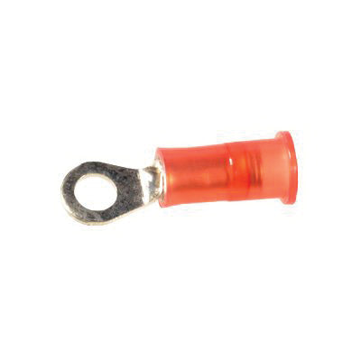 Au-ve-co® 12149 Solderless Ring Terminal, 22 to 18 AWG Wire, Electrolytic Copper, Red