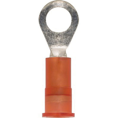 Au-ve-co® 12150 Solderless Ring Terminal, 22 to 18 AWG Wire, Electrolytic Copper, Red