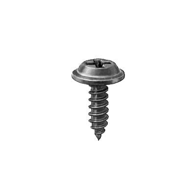 Au-ve-co® 12213 Tapping Screw, #8 Thread, 1/2 in OAL, Phillips Flat Top Washer Head, Black E-Coated
