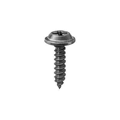 Au-ve-co® 12214 Tapping Screw, #8 Thread, 5/8 in OAL, Phillips Flat Top Washer Head, Black E-Coated