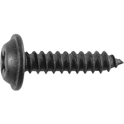 Au-ve-co® 12215 Tapping Screw, #8 Thread, 3/4 in OAL, Phillips Flat Top Washer Head, Black E-Coated