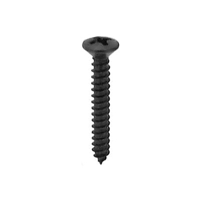 Au-ve-co® 12797 Tapping Screw, #6 Thread, 1 in OAL, Phillips Oval Head, Black Oxide