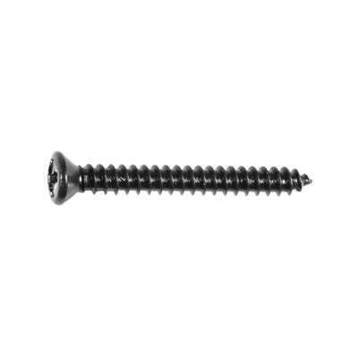 Au-ve-co® 12897 Tapping Screw, #4 Thread, 1 in OAL, Phillips Oval Head, Black Oxide