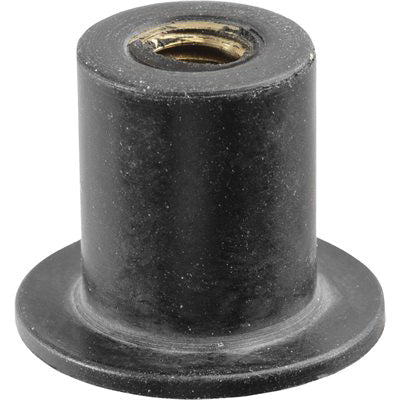 Au-ve-co® 13002 Well Nut With Captive Brass Nut, System of Measurement: Metric, M6x1 Thread, Neoprene
